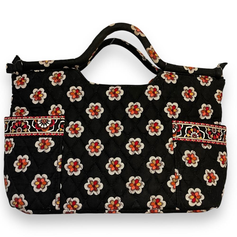 Vera Bradley Gabby Satchel Double Handle Quilted Wome's Floral Pockets Lined Zip